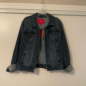 GUESS Dark Blue Denim Jacket - Womens Size Large